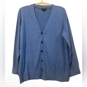 Tommy Hilfiger blue size large cardigan GUC